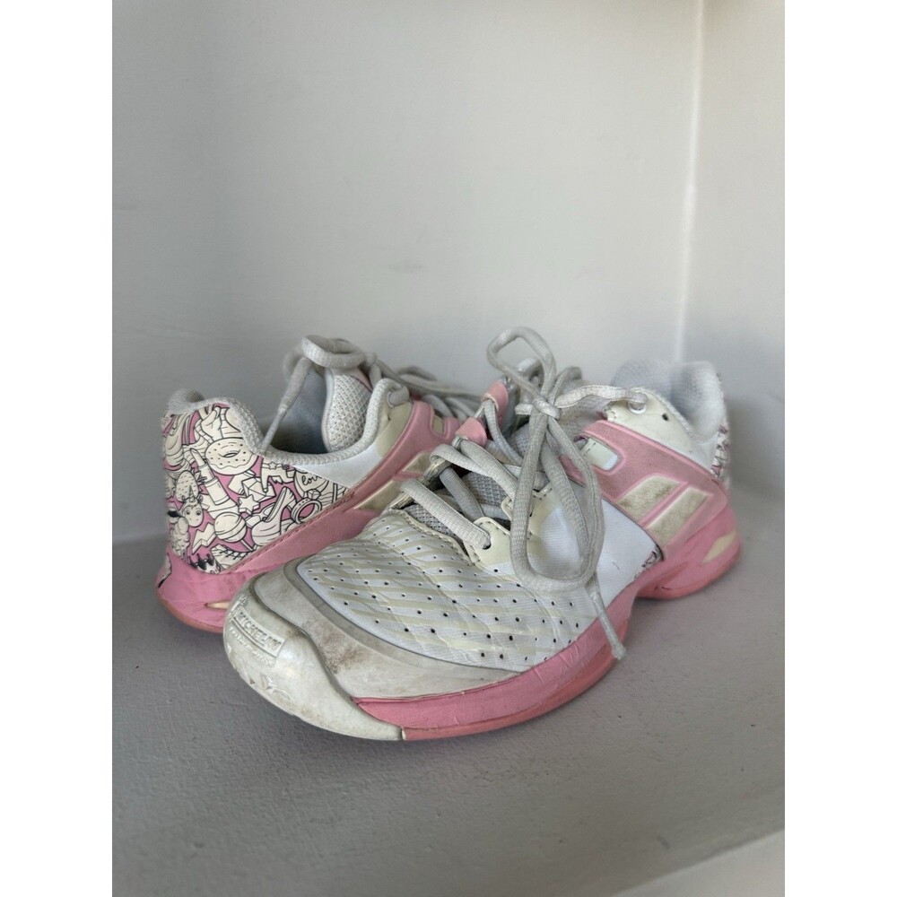 Babolat Tennis Shoes Propulse All Court Junior Sport Trainers White Pink US 2.5